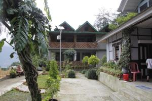 KalukにあるHitaishi Homestay - Bermiokの前にヤシの木がある家