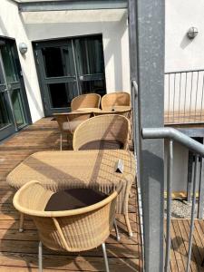 Apartmenthotell near Lunds city center tesisinde bir balkon veya teras