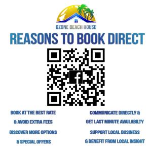 a poster for a reasons to book direct with a puzzle at Ozone Beach House in Ko Lanta
