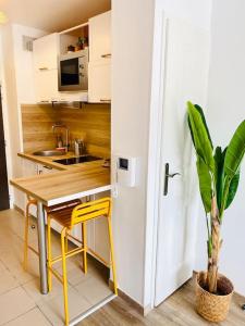 Η κουζίνα ή μικρή κουζίνα στο LAKAZ CREOLE - Caen Centre