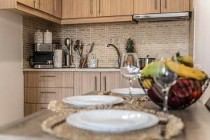 Kuchyň nebo kuchyňský kout v ubytování Georgia Apartment