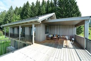 Balkón nebo terasa v ubytování Eco-Chalet Matschiedl