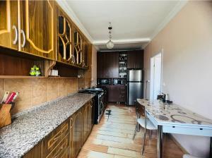 Kuchyň nebo kuchyňský kout v ubytování Agro Guest House Tsiskari in Machakhela