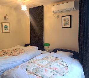 Postel nebo postele na pokoji v ubytování Rokugatsu-no-Mori Auberge