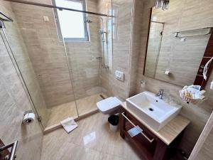 Koupelna v ubytování Hotel Porto Sole