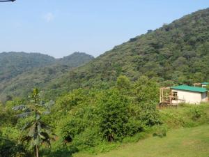 une maison sur le flanc d'une montagne dans l'établissement Buhoma Community Haven lodge, 