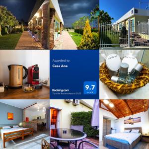 a collage of photos of a house at Casa Ana in Vama Veche