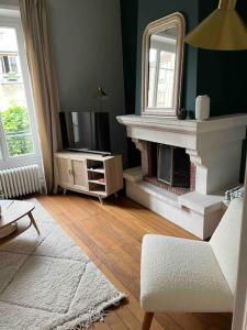 Posezení v ubytování La Belle du Val