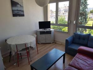 A television and/or entertainment centre at T3 lumineux 50 m² 5min de CHU FAC STADE TRAM