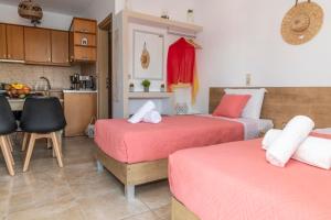 Kuchyň nebo kuchyňský kout v ubytování Stelios Apartment