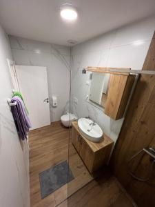 Koupelna v ubytování Apartmani BMD