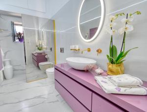 Koupelna v ubytování Casa dei colori