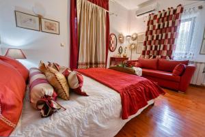 Postel nebo postele na pokoji v ubytování Casa dei colori
