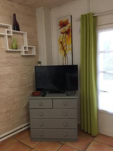 TV a/nebo společenská místnost v ubytování Gites de la Massane + 24 fotografií
