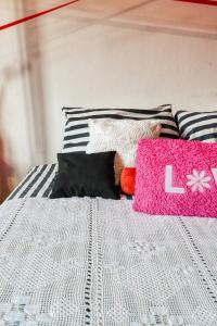 Postel nebo postele na pokoji v ubytování Casa dei colori