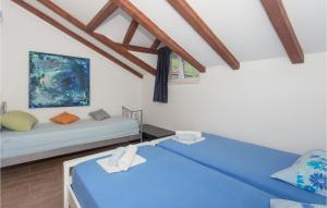 een kamer met 2 bedden en een schilderij aan de muur bij Awesome Home In Dicmo With Wifi in Osoje