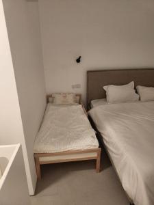 Ein Bett oder Betten in einem Zimmer der Unterkunft סוויטה פרטית ברמת צבי