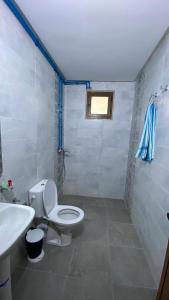łazienka z toaletą i umywalką w obiekcie Toubkal home stay w mieście Imlil