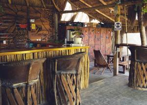 Χώρος καθιστικού στο Kin Hostal and Camping
