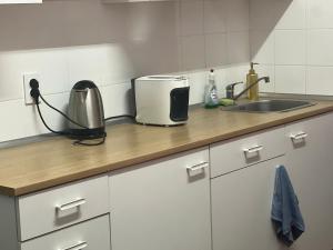 Kuchyň nebo kuchyňský kout v ubytování Apartment Moon