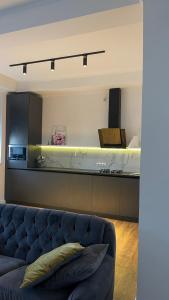 Kuchyň nebo kuchyňský kout v ubytování Sobornosti Apartment Poltava City
