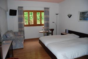 Postel nebo postele na pokoji v ubytování Hotel du Pigne