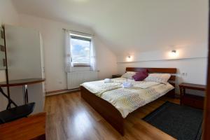 1 dormitorio con cama y ventana en Apartment Ivano, en Rakovica