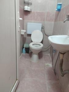 een badkamer met een toilet en een wastafel bij Opium otel in Afyon