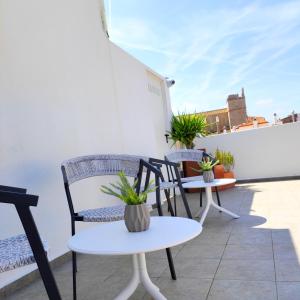 Taverna de la Sal Boutique Hotel的阳台或露台
