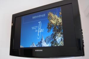 TV a/nebo společenská místnost v ubytování Hotel du Pigne
