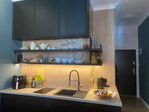Η κουζίνα ή μικρή κουζίνα στο Apartament Morska 5-4 +13 φωτογραφίες