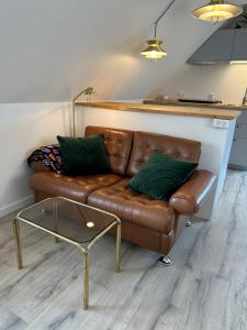 Posezení v ubytování Loftlejlighed i centrum