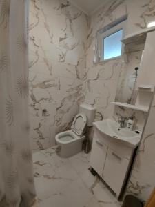 a bathroom with a toilet and a sink at VistaRelax2 in Trebinje