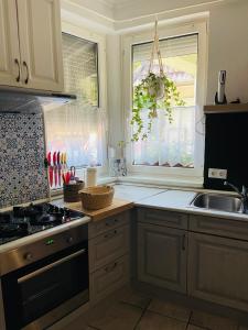 Kuchyňa alebo kuchynka v ubytovaní Klebi’s apartmanház