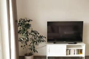TV a/nebo společenská místnost v ubytování Ferienwohnung zur dicken Berta
