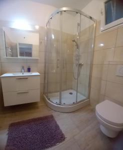 Koupelna v ubytování Apartments Topo