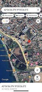 a map of a city with buildings and roads at Apartmani Kralj in Bar