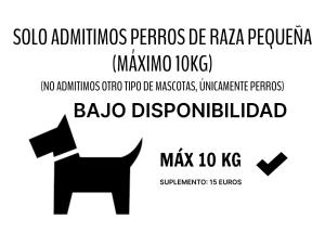 a poster for a radio programme with a silhouette of a dog at Hotel Rio Arga in Zaragoza