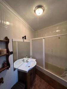 a bathroom with a sink and a shower at Apartamento Cerro De Las Salinas in Ronda