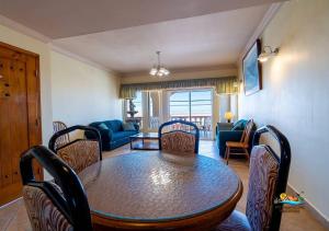 a dining room with a table and chairs at Beautiful ocean view, Jerry`s condo 3 in Playa Unión +21 photos