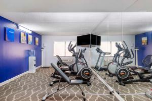 a gym with several exercise bikes in a room at Comfort Inn Alpharetta-Atlanta North in Alpharetta