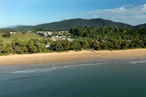 an aerial view of the beach and the ocean at Iona Mission Beach- Stroll to shops cafes & beach in Mission Beach