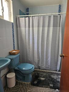 Koupelna v ubytování Namasté departamentos