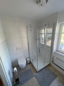 Koupelna v ubytování Ferienwohnung-Elbland