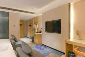 TV a/nebo společenská místnost v ubytování Paco Hotel Shenzhen Luohu Port