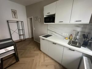 Küche/Küchenzeile in der Unterkunft Aparthotel Lenau
