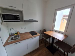 Küche/Küchenzeile in der Unterkunft Aparthotel Lenau