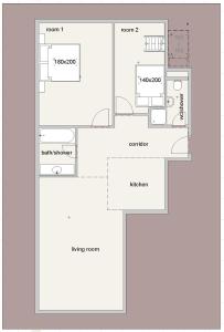 a floor plan of a house at Ferienwohnung Ankerplatz in Spiez
