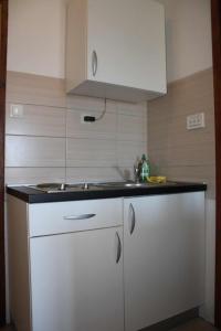 a kitchen with a sink and a counter top at Apartments Kata in Neum