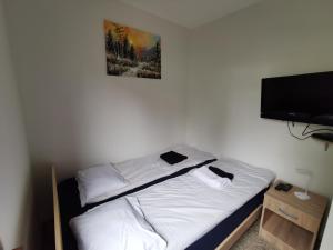 Postel nebo postele na pokoji v ubytování Zlatiborski konaci K16A10